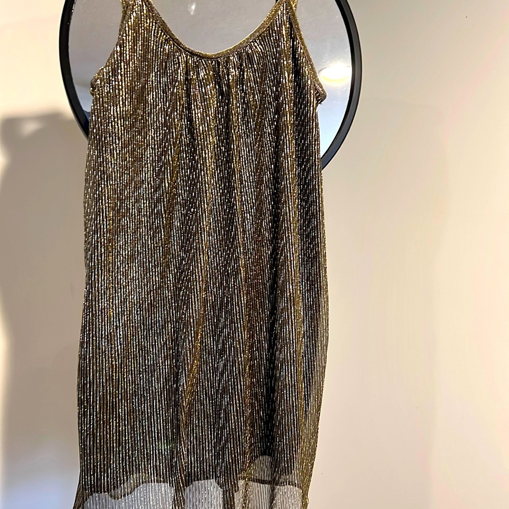 Black and gold party dress